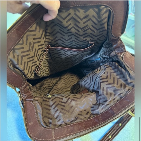 Via Spiga X- Large Chester Brown Leather Hobo Handbag - Picture 8 of 12